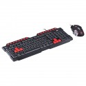 Kit Teclado E Mouse Gamer Grifo - Mouse 2400 Dpi Cabo Usb 1.8 Metros Led Vermelho - Vgc-01v